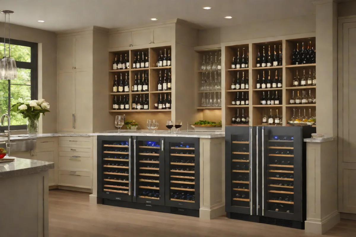 Built-In Wine Reserve and Stemware Racks - Kitchen Island Design Ideas