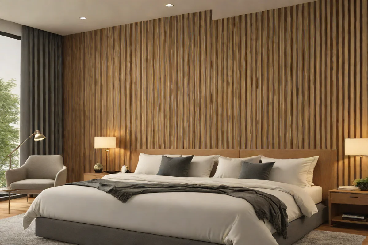 Architectural Linear Wood Slat Feature Walls Architectural Linear Wood Slat Feature Walls - Little Boy Bedroom Ideas