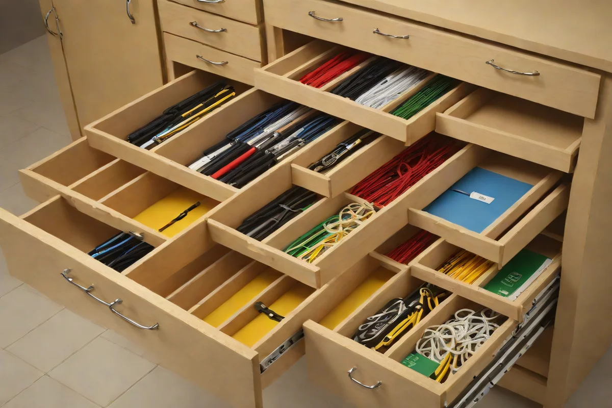 Slide-Out Multi-Tiered Cap Filing Slots Slide-Out Multi-Tiered Cap Filing Slots - Little Boy Bedroom Ideas