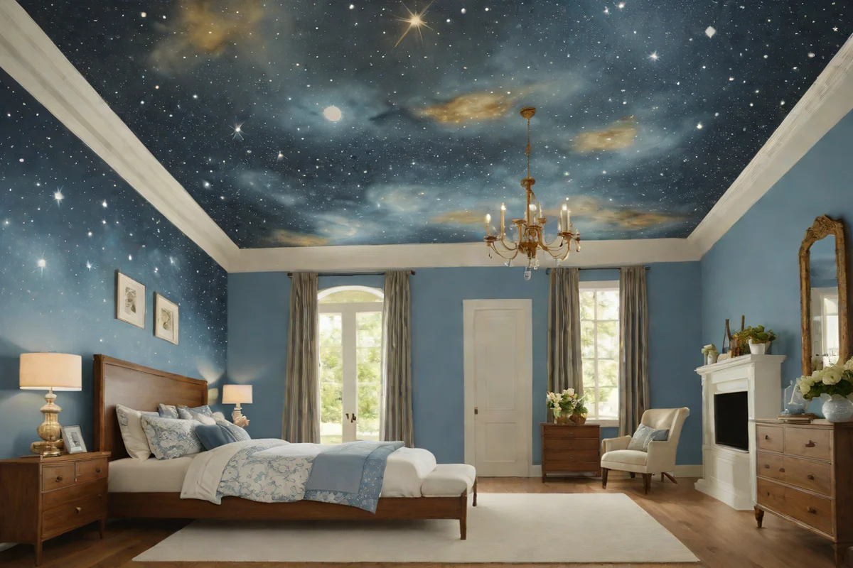Constellation Watercolor Ceiling Murals Constellation Watercolor Ceiling Murals - Little Boy Bedroom Ideas