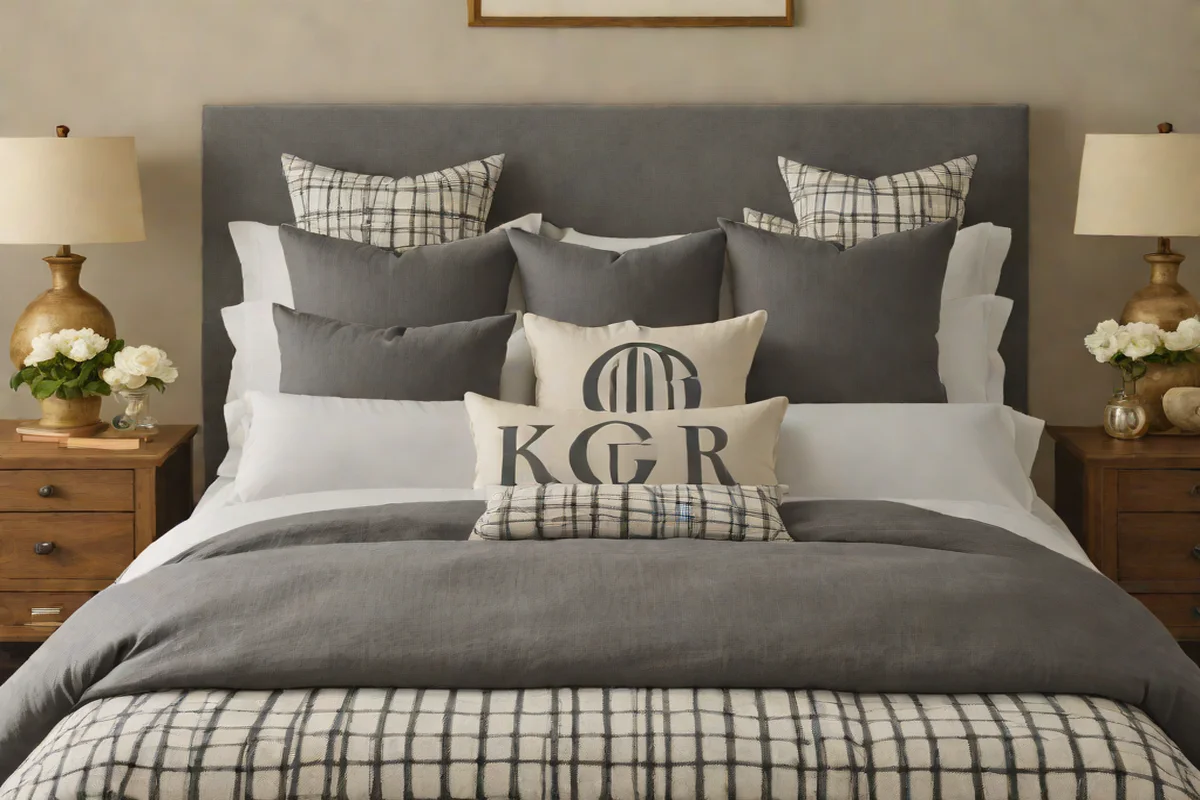 Custom Typography Monogrammed Linen Pillows Custom Typography Monogrammed Linen Pillows - Little Boy Bedroom Ideas