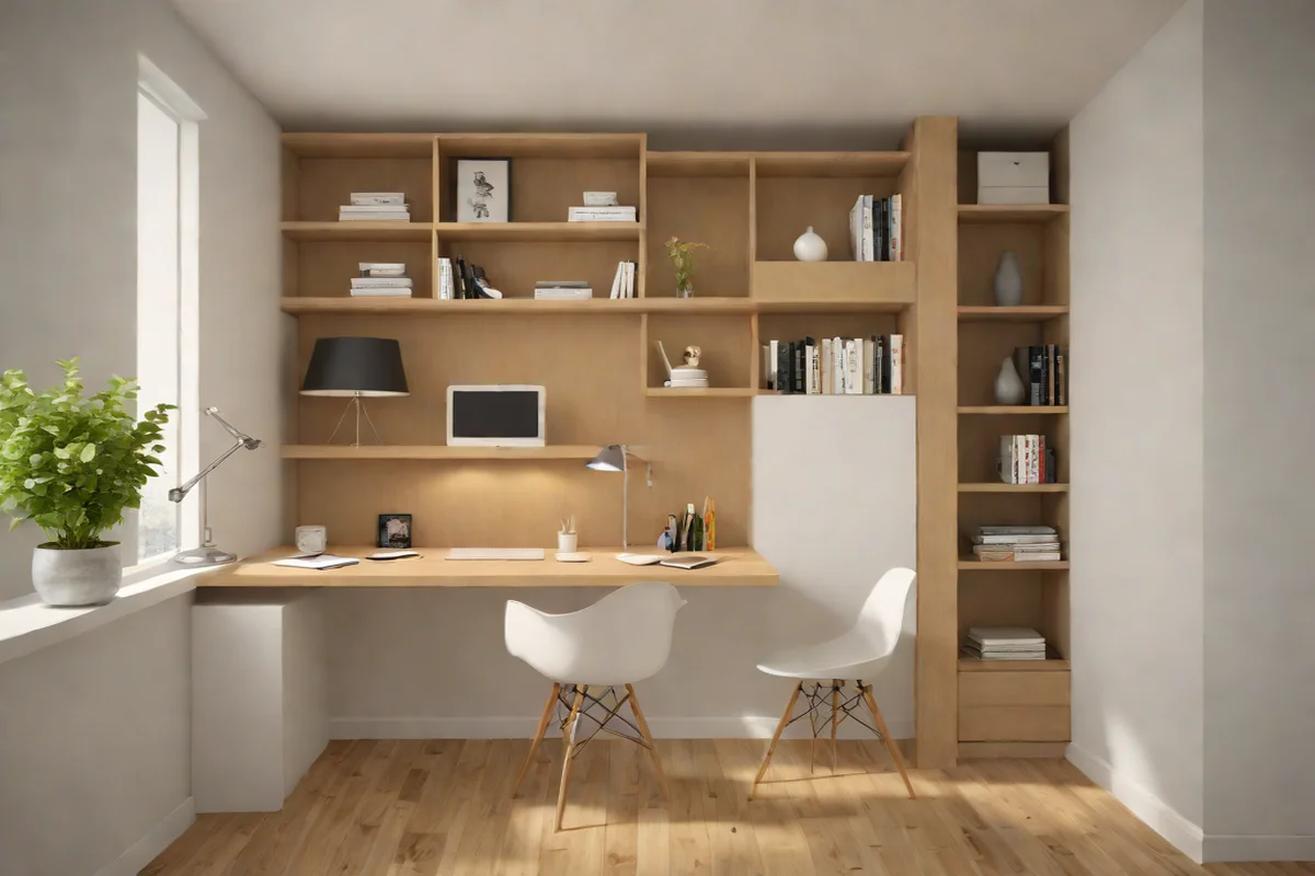 Asymmetric Floating Desk Alcoves Asymmetric Floating Desk Alcoves - Little Boy Bedroom Ideas