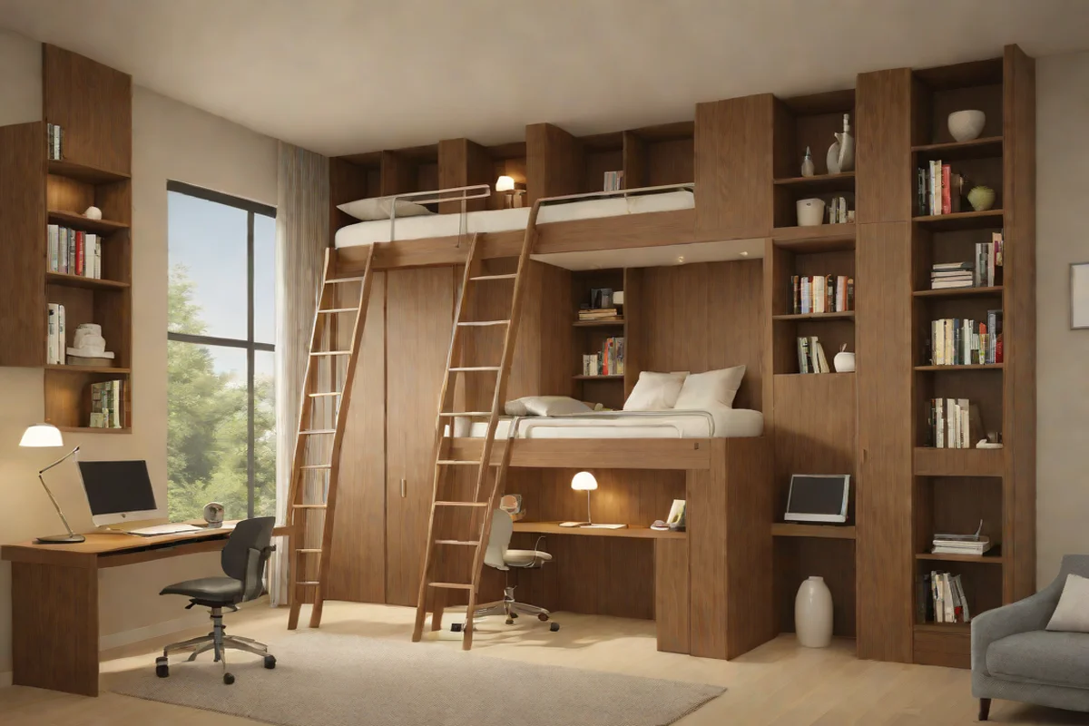 Built-In Wood Cabin Storage Lofts Built-In Wood Cabin Storage Lofts - Little Boy Bedroom Ideas