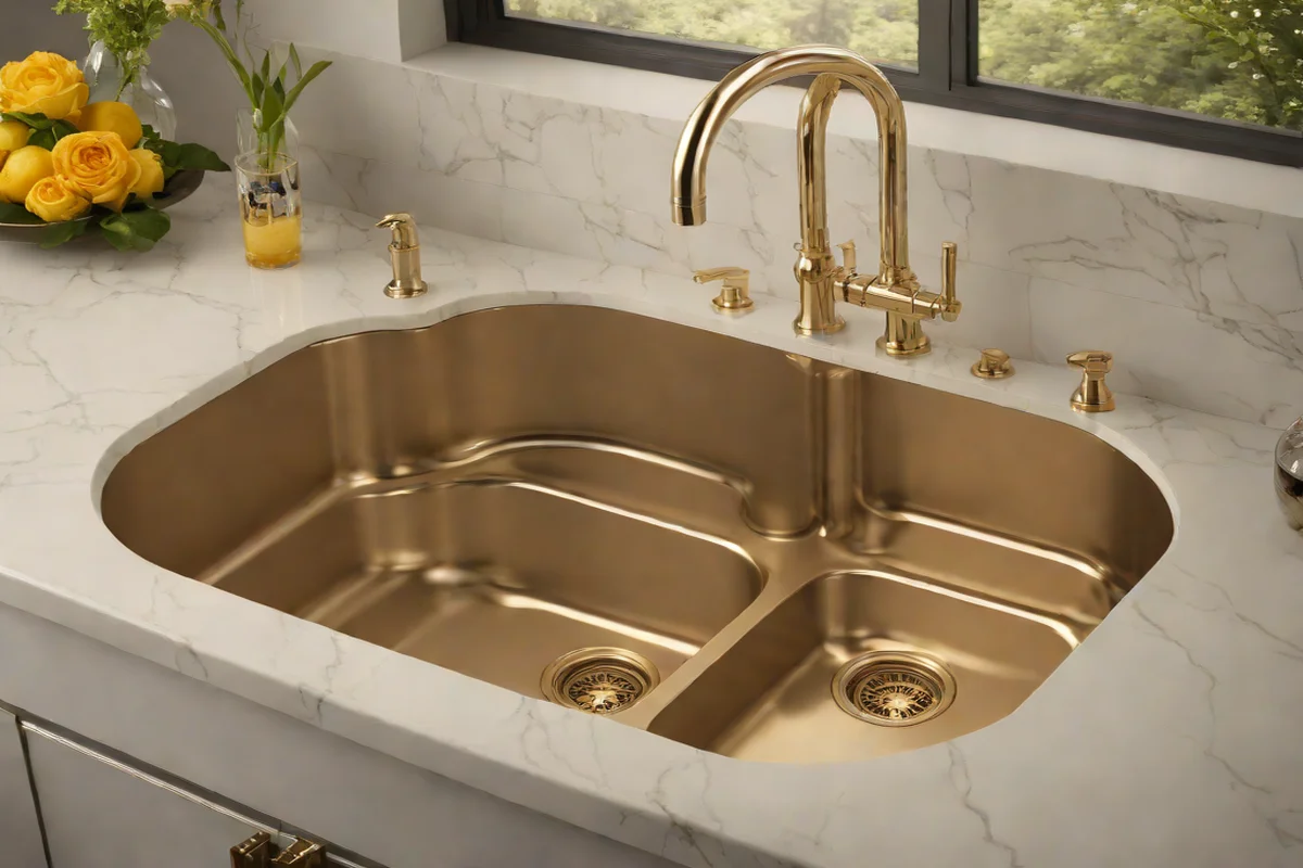 Sleek Undermount Seamless Gold PVD Sinks Sleek Undermount Seamless Gold PVD Sinks - Luxury Kitchen Faucet & Sink Styles