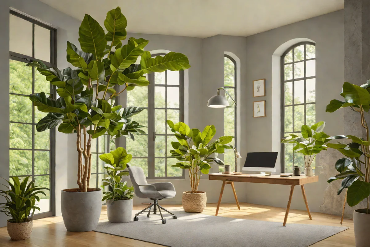 The Biophilic Nook Statement Specimen - Mid-Century Modern Home Office