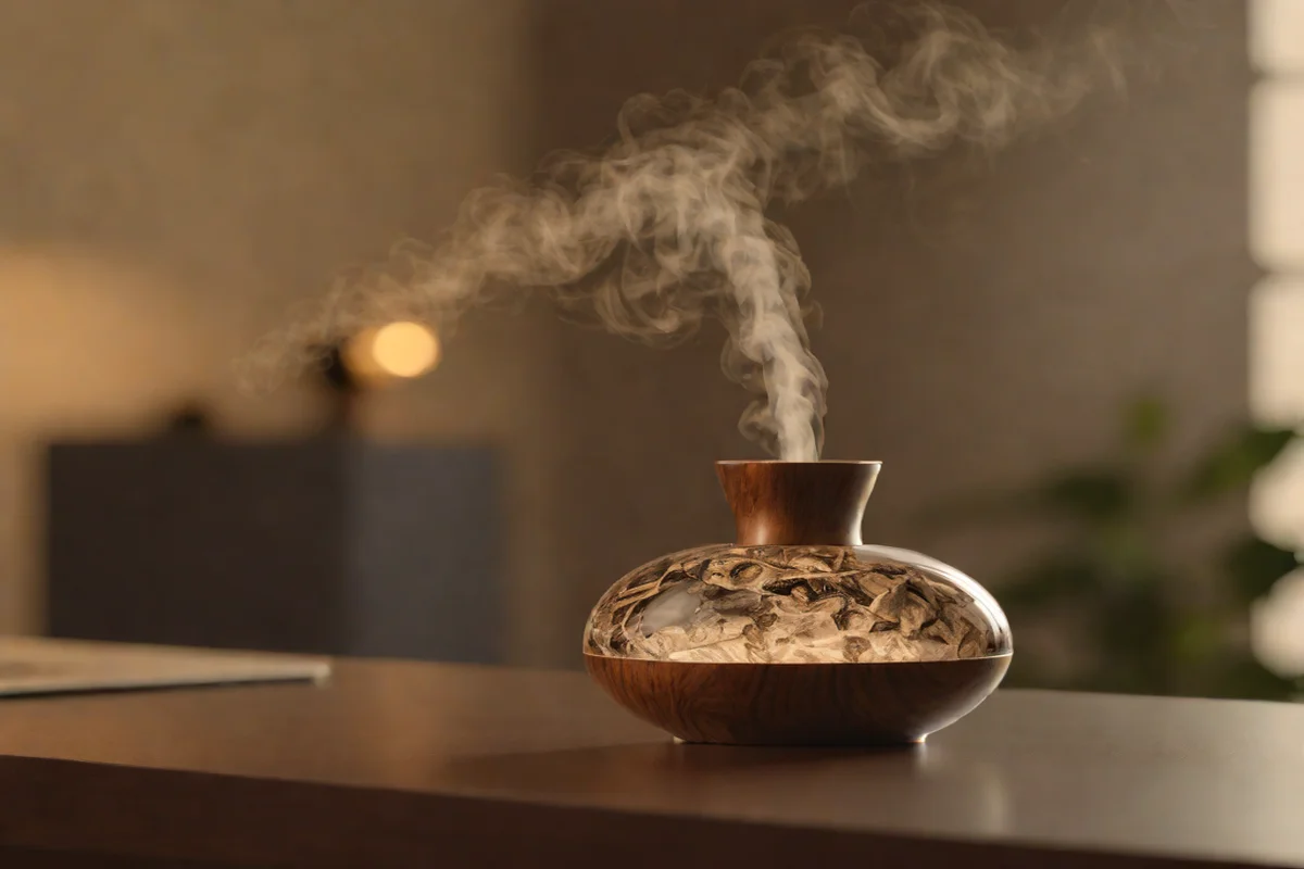 Vintage Scent-Scaping for Sensory Focus - Mid-Century Modern Home Office