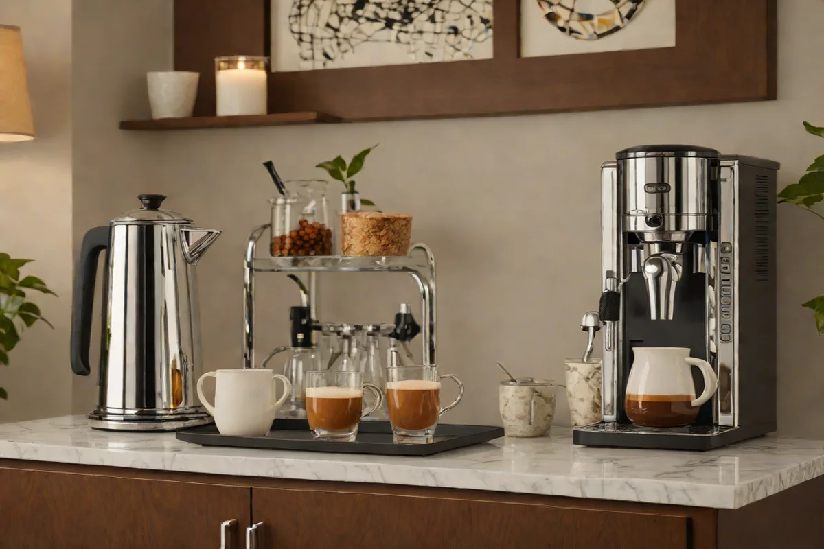 The Hospitality Sparkle Beverage Nook - Mid-Century Modern Home Office