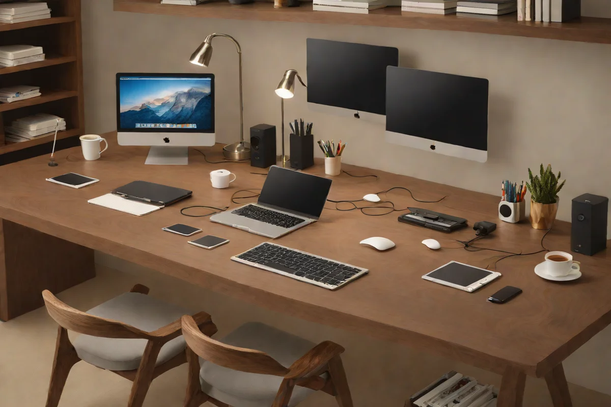 Hidden Tech Closets for Zero Clutter - Mid-Century Modern Home Office