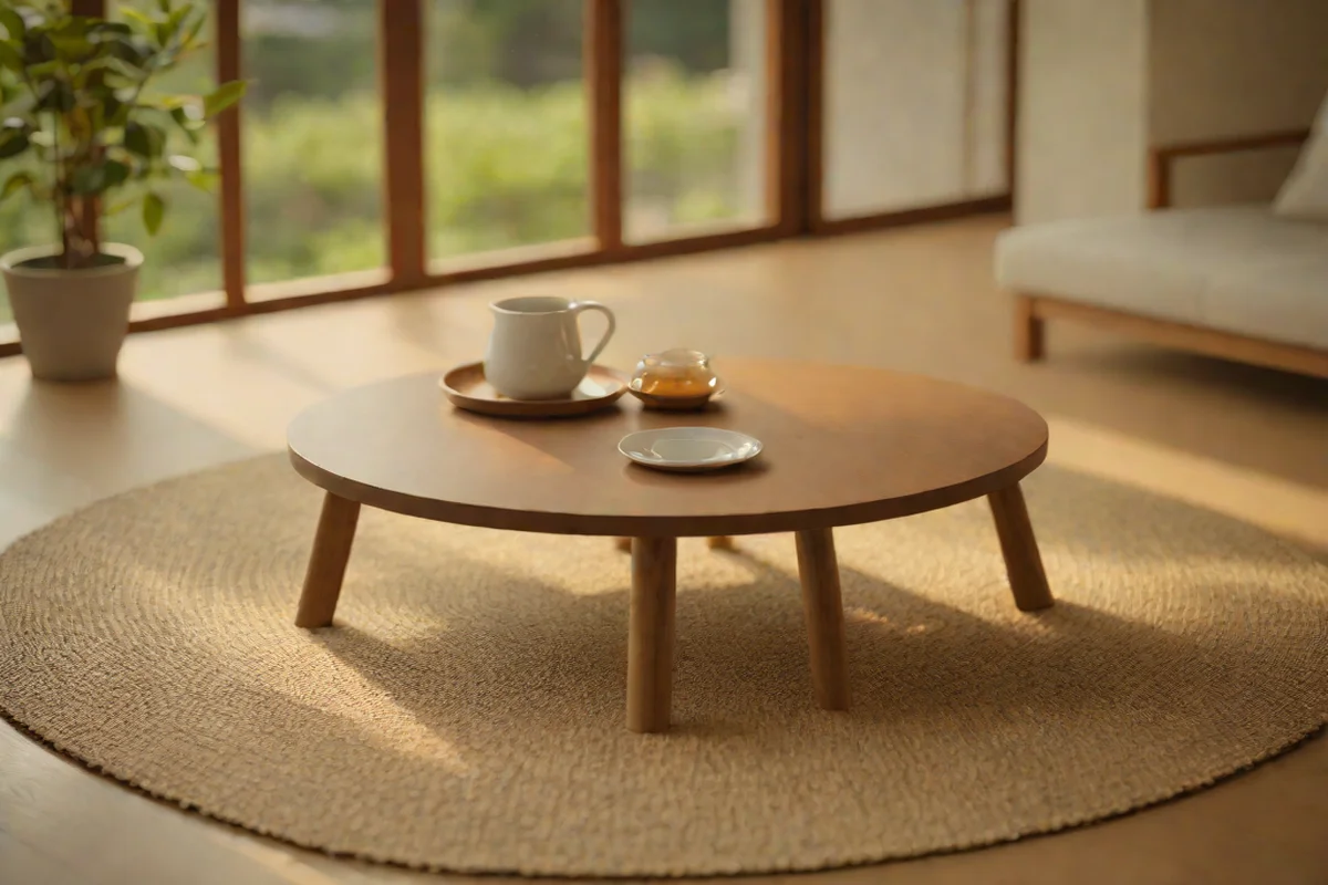 The Low-Slung Japanese Tatami Tea Table - Round Wood Dining Table Ideas