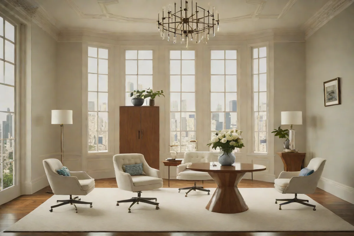Symmetrical Axial Pedestal Flanking - Round Wood Dining Table Ideas