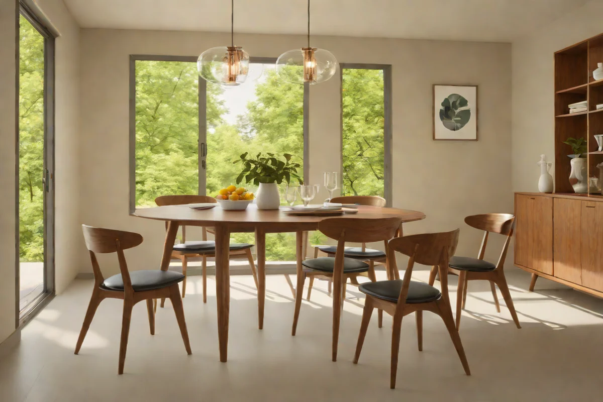 Mid-Century American Walnut Peg-Leg Circles - Round Wood Dining Table Ideas