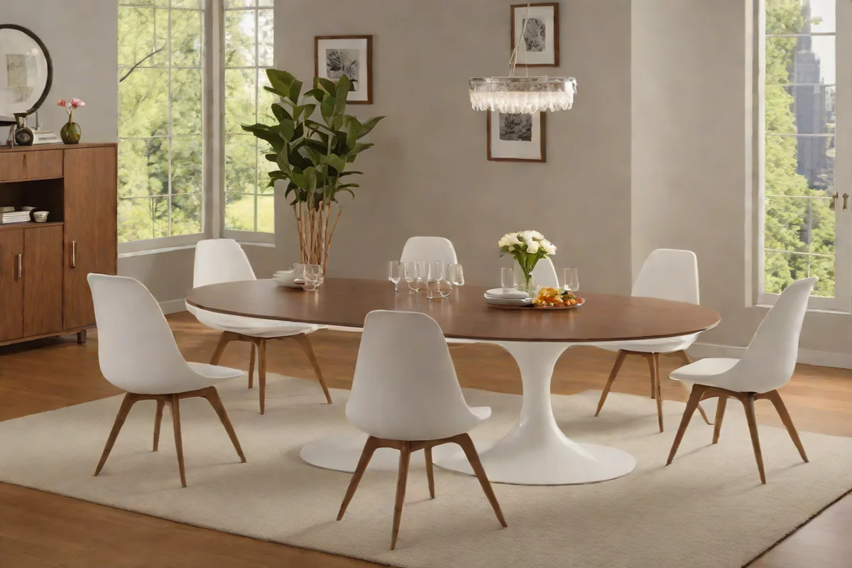 The Renter-Safe Tulip Base Wood Table - Round Wood Dining Table Ideas