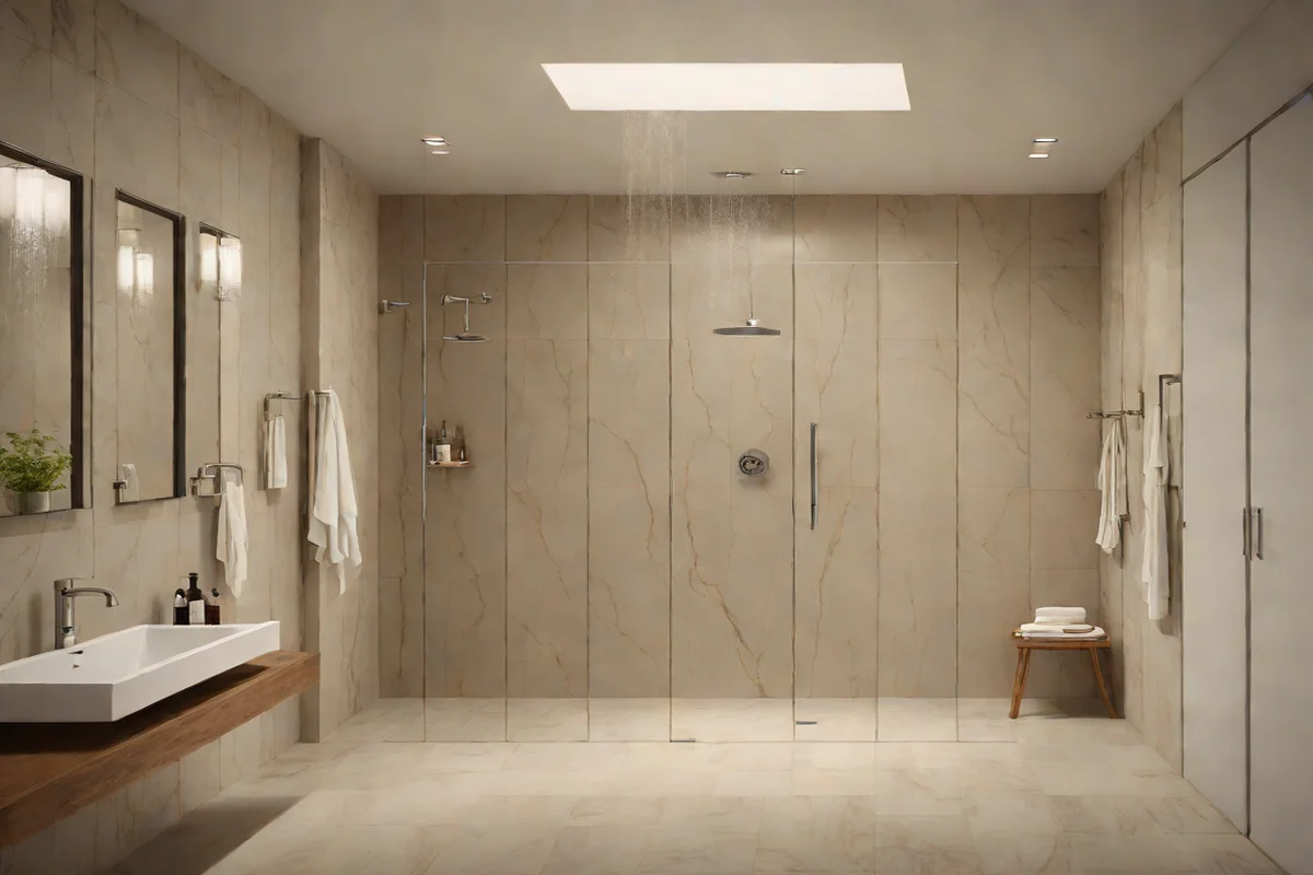 Monolithic Extra-Large Porcelain Slabs - Shower Tile Designs
