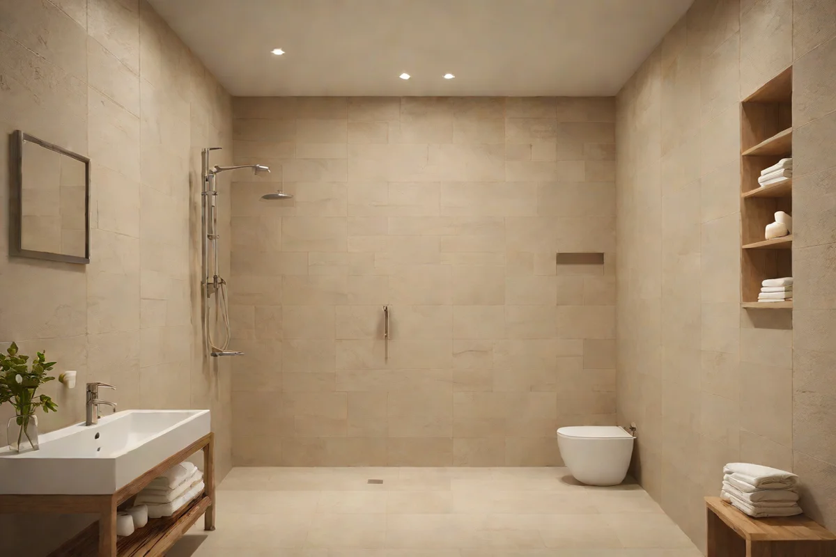 Flawless Chalky Sandstone Rectangles - Shower Tile Designs