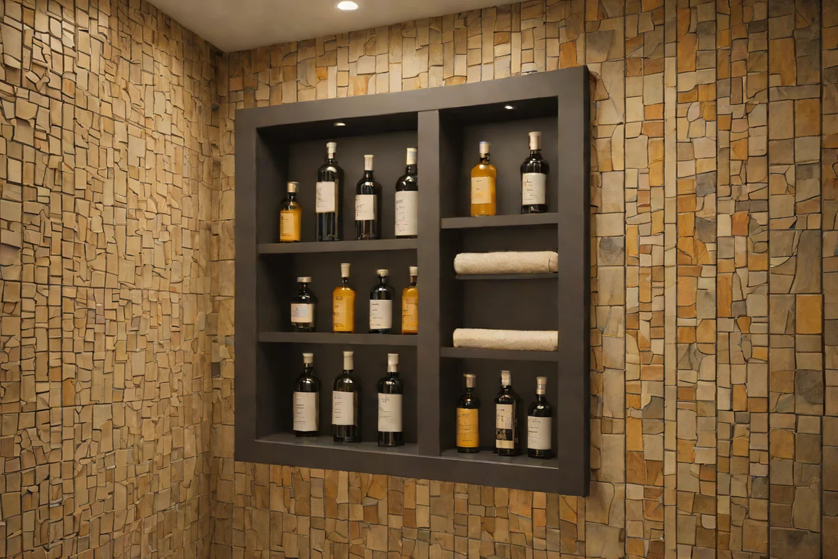 Framed Architectural Recessed Niches - Shower Tile Designs