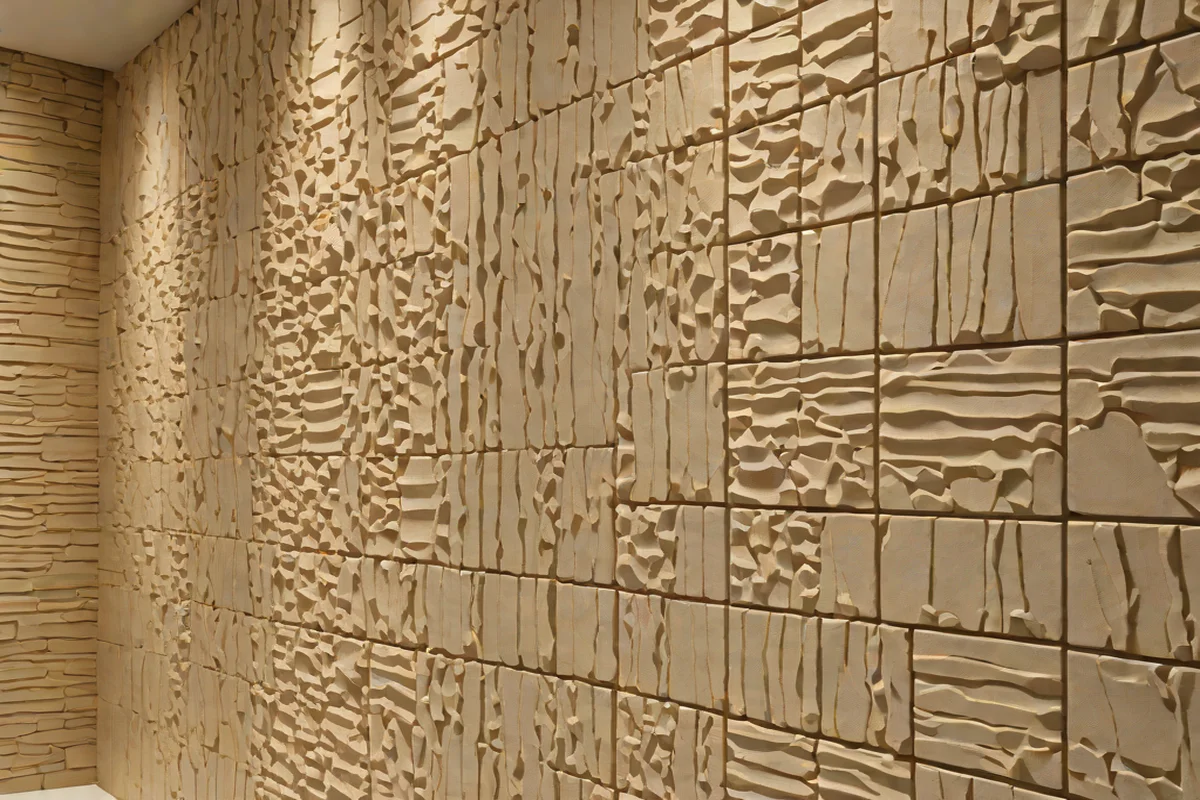 Fluted and Micro-Ribbed Stone Formats - Shower Tile Designs
