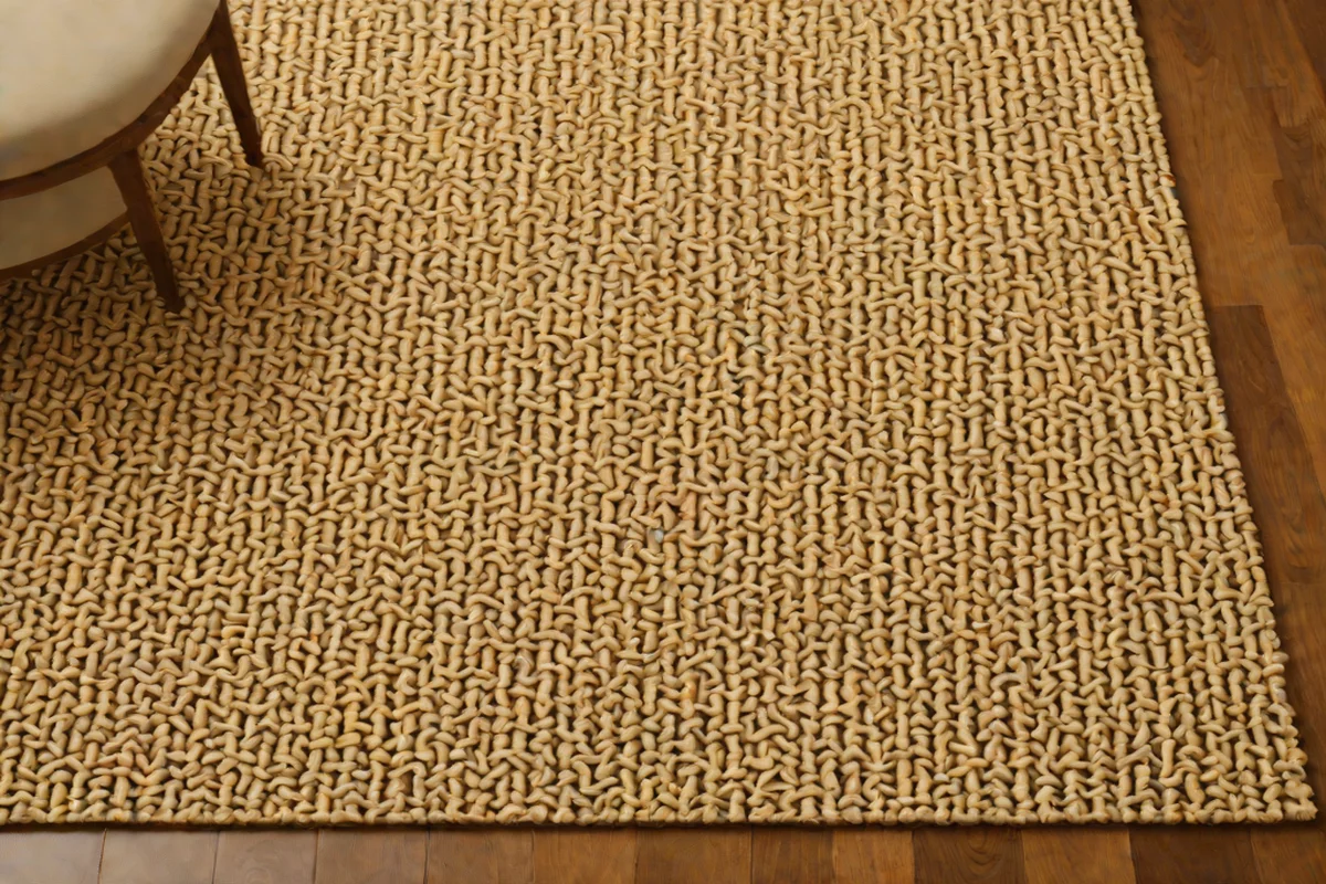 Thick Layered Natural Fiber Floor Mats - Small Backyard Layout Ideas