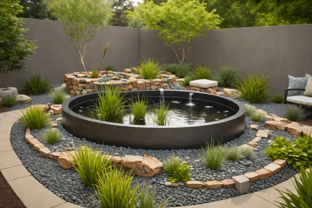 Micro-Pool Stock Tank Water Features - Small Backyard Layout Ideas