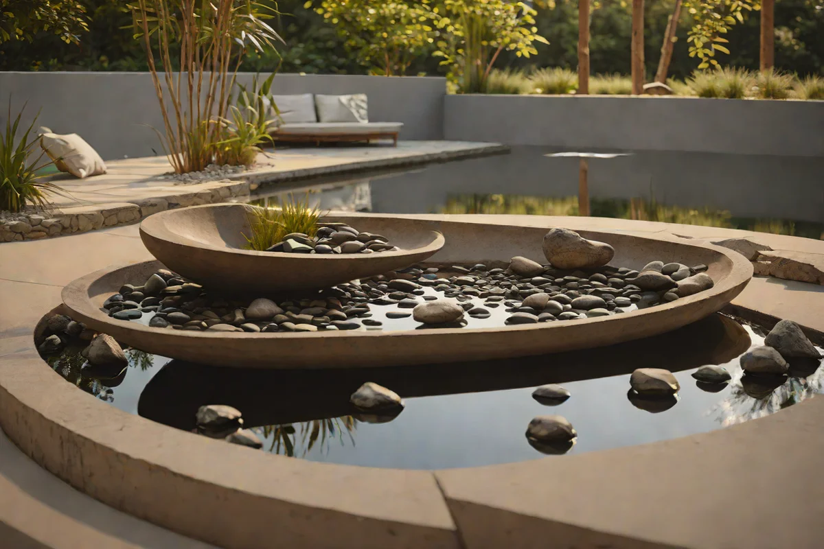 Frameless Asymmetric Water Mirrors - Small Backyard Layout Ideas