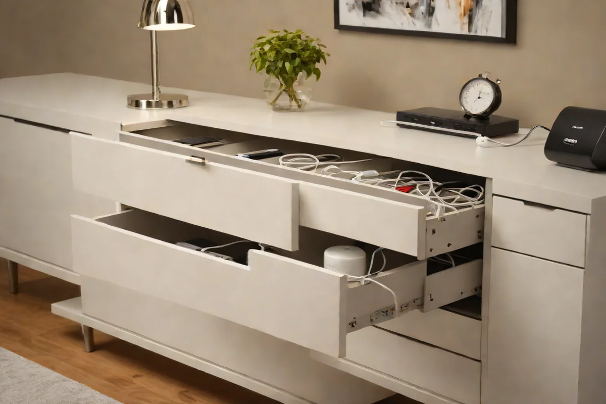 The Smart Tech Hidden Charging Hub - Style a Dining Room Credenza