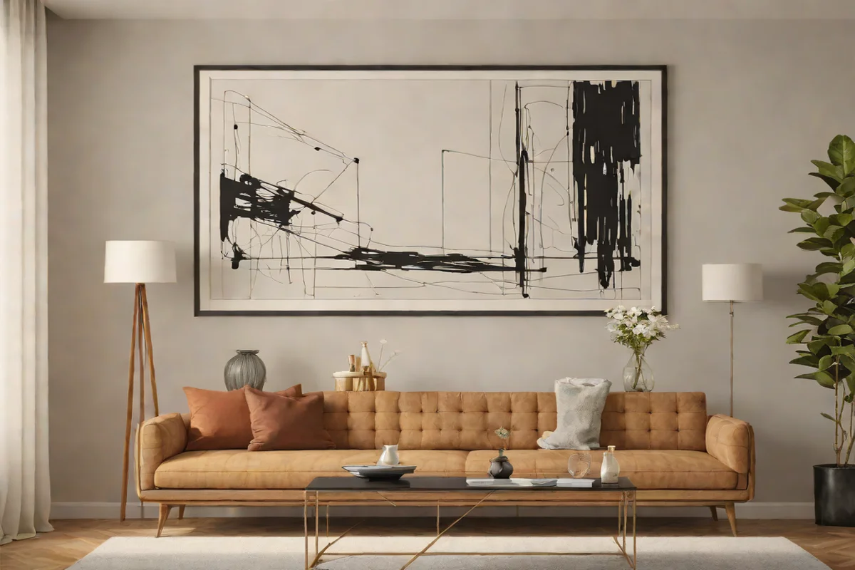 Framed Intimate Art Overlaps - Style a Dining Room Credenza