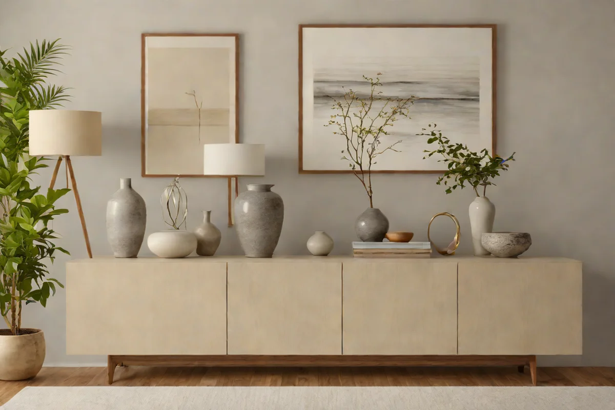 The Asymmetric Balanced Vignette - Style a Dining Room Credenza
