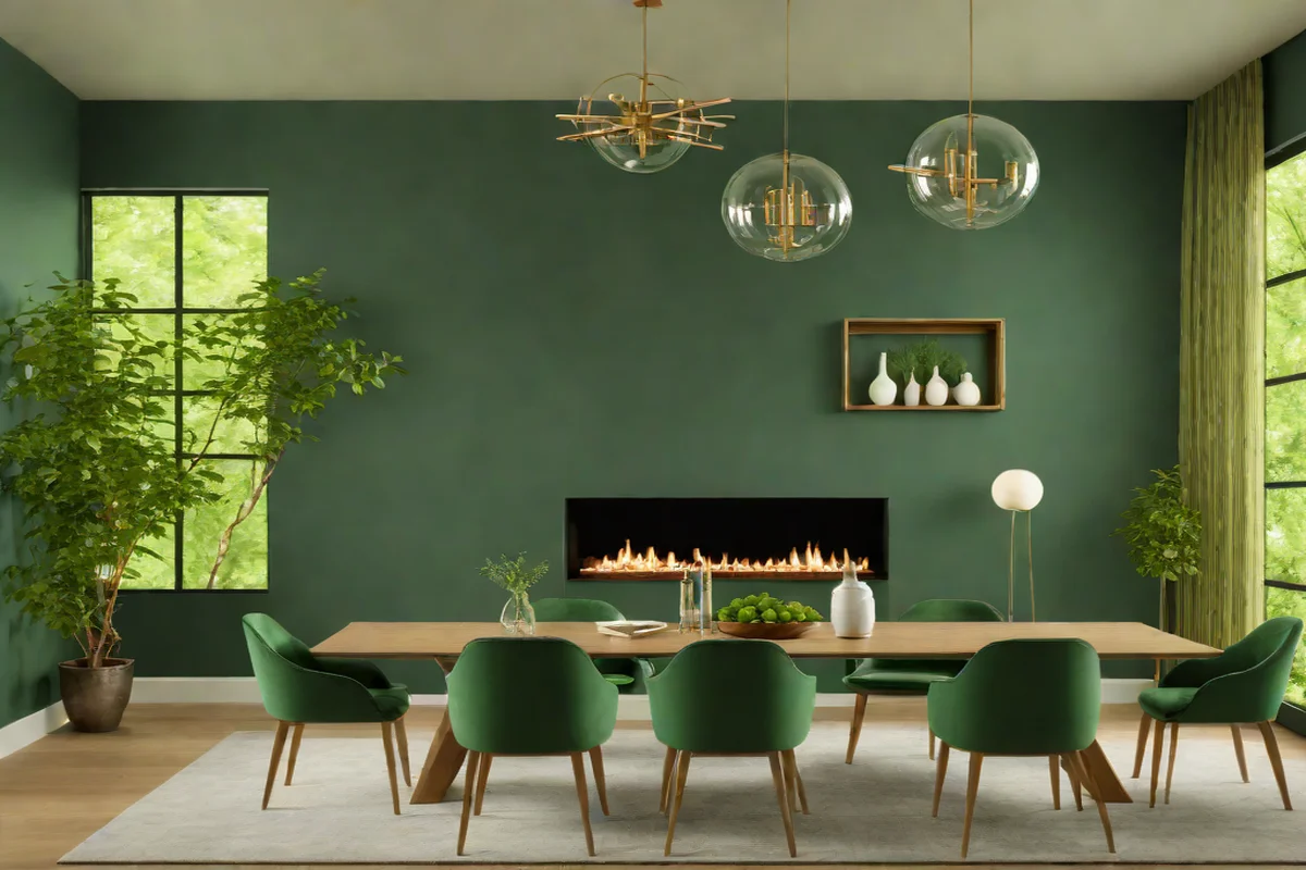 Monochromatic Color Drenching Backdrops - Style a Dining Room Credenza