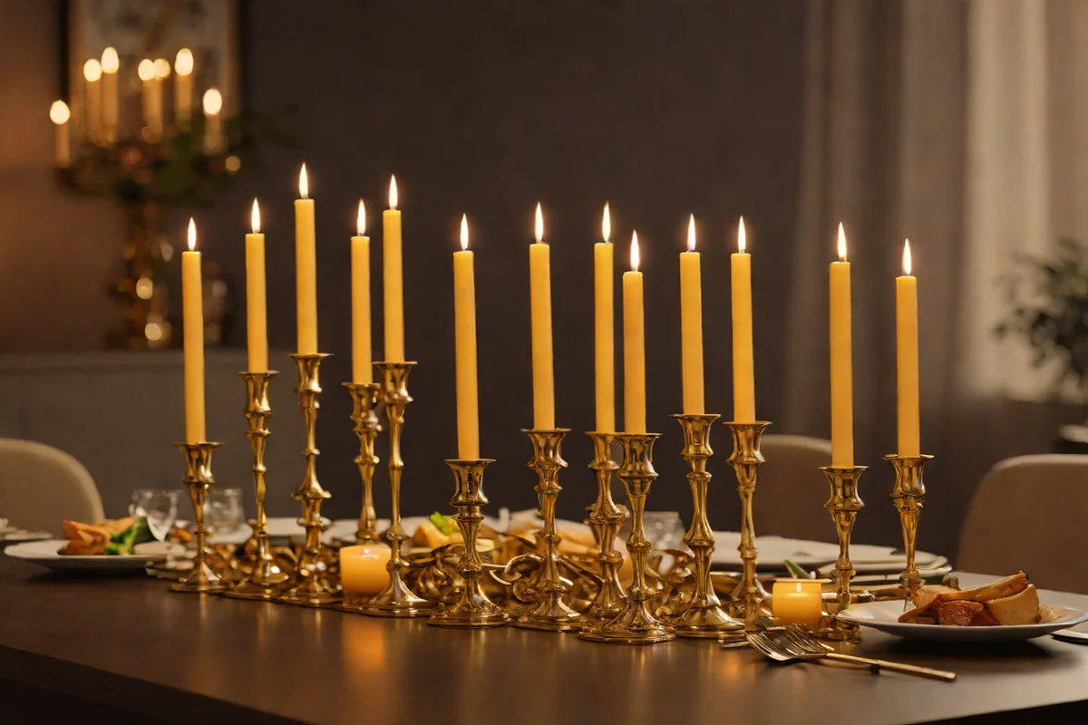 Low-Profile Candlestick Cluster Matrices - Style a Dining Room Credenza