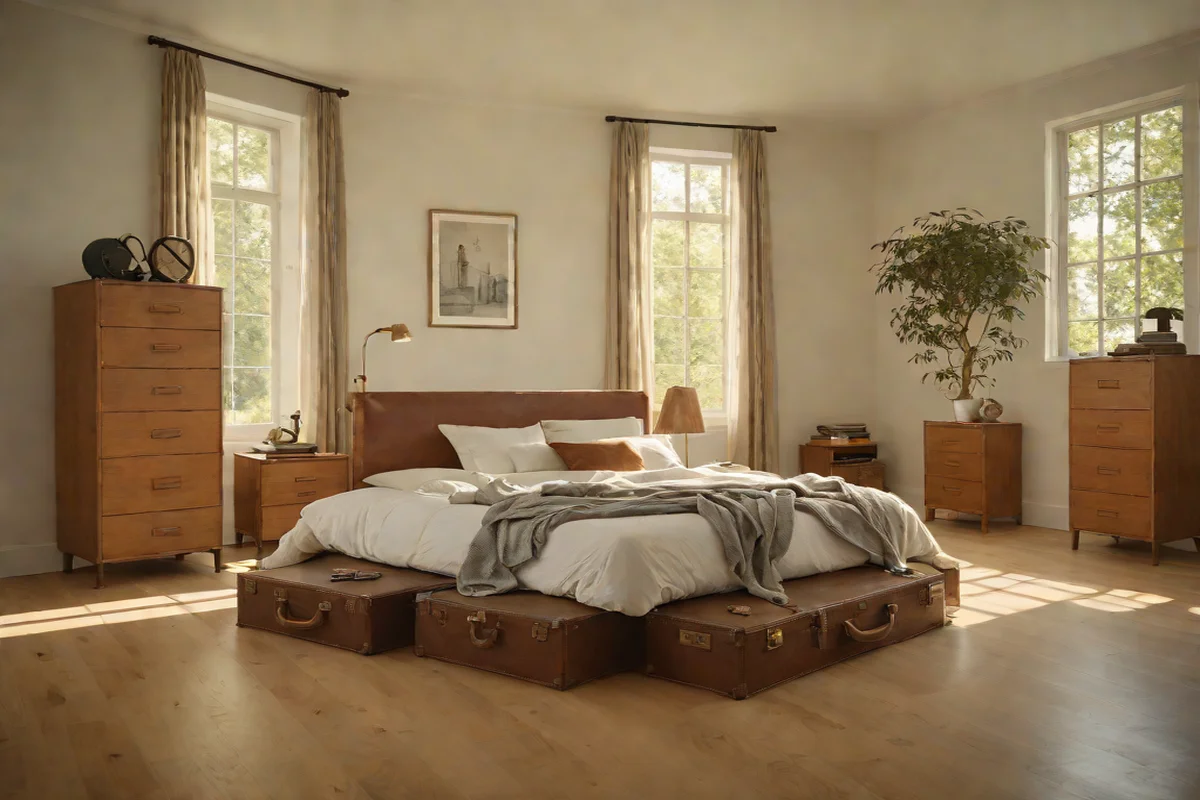Monolithic Vintage Leather Suitcase Harbors Monolithic Vintage Leather Suitcase Harbors - Under-Bed Storage Hacks