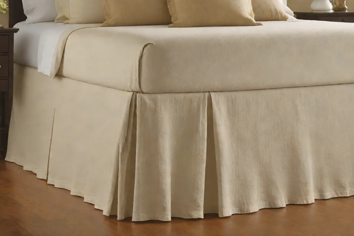 Tailored Linen Bed Skirts with Hidden Slits Tailored Linen Bed Skirts with Hidden Slits - Under-Bed Storage Hacks