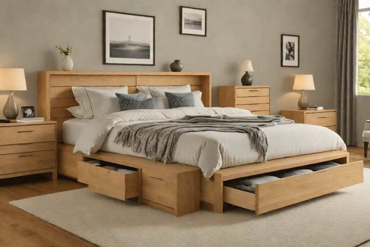 Symmetrical Axial Rolling Timber Drawers Symmetrical Axial Rolling Timber Drawers - Under-Bed Storage Hacks