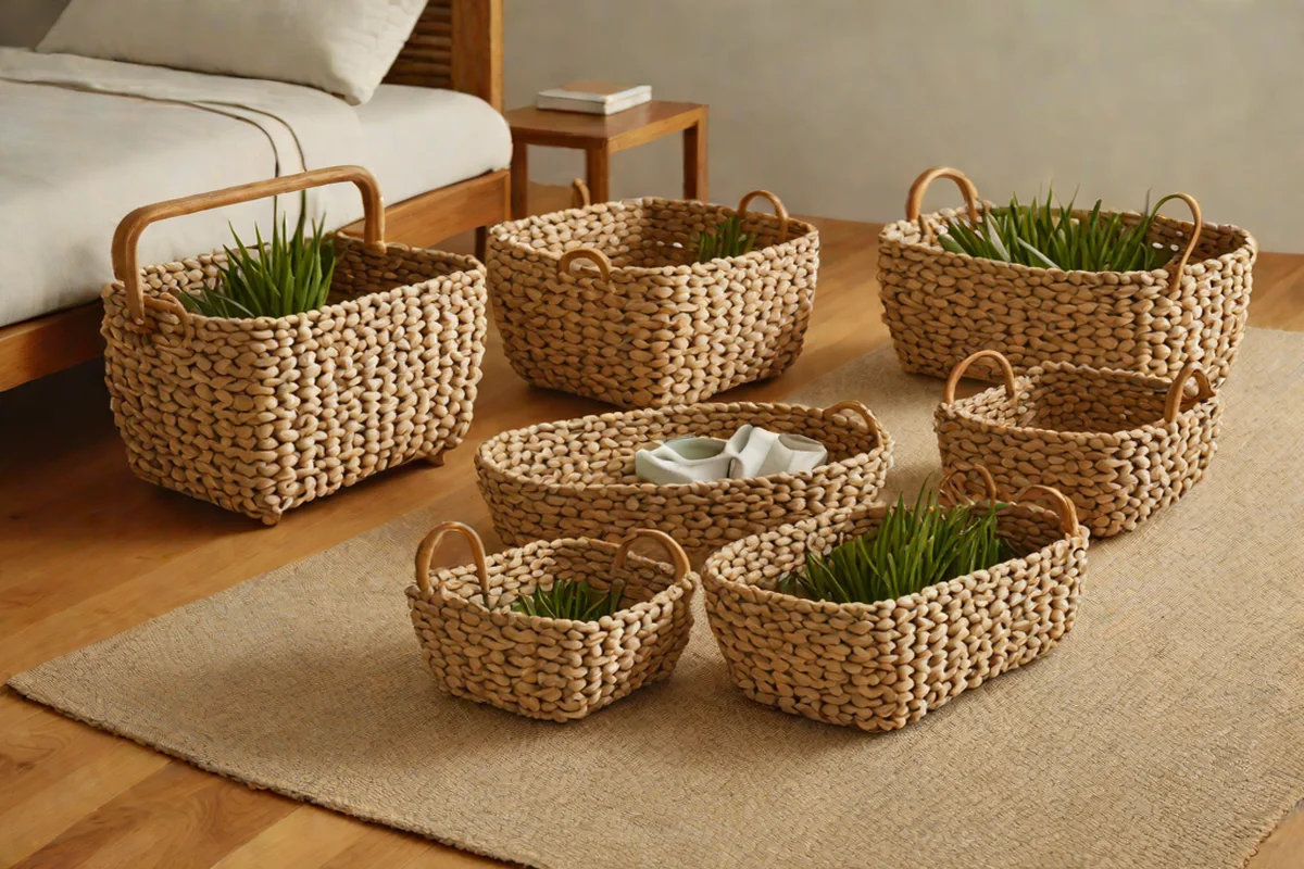 Hand-Woven Seagrass Baskets with Hidden Casters Hand-Woven Seagrass Baskets with Hidden Casters - Under-Bed Storage Hacks