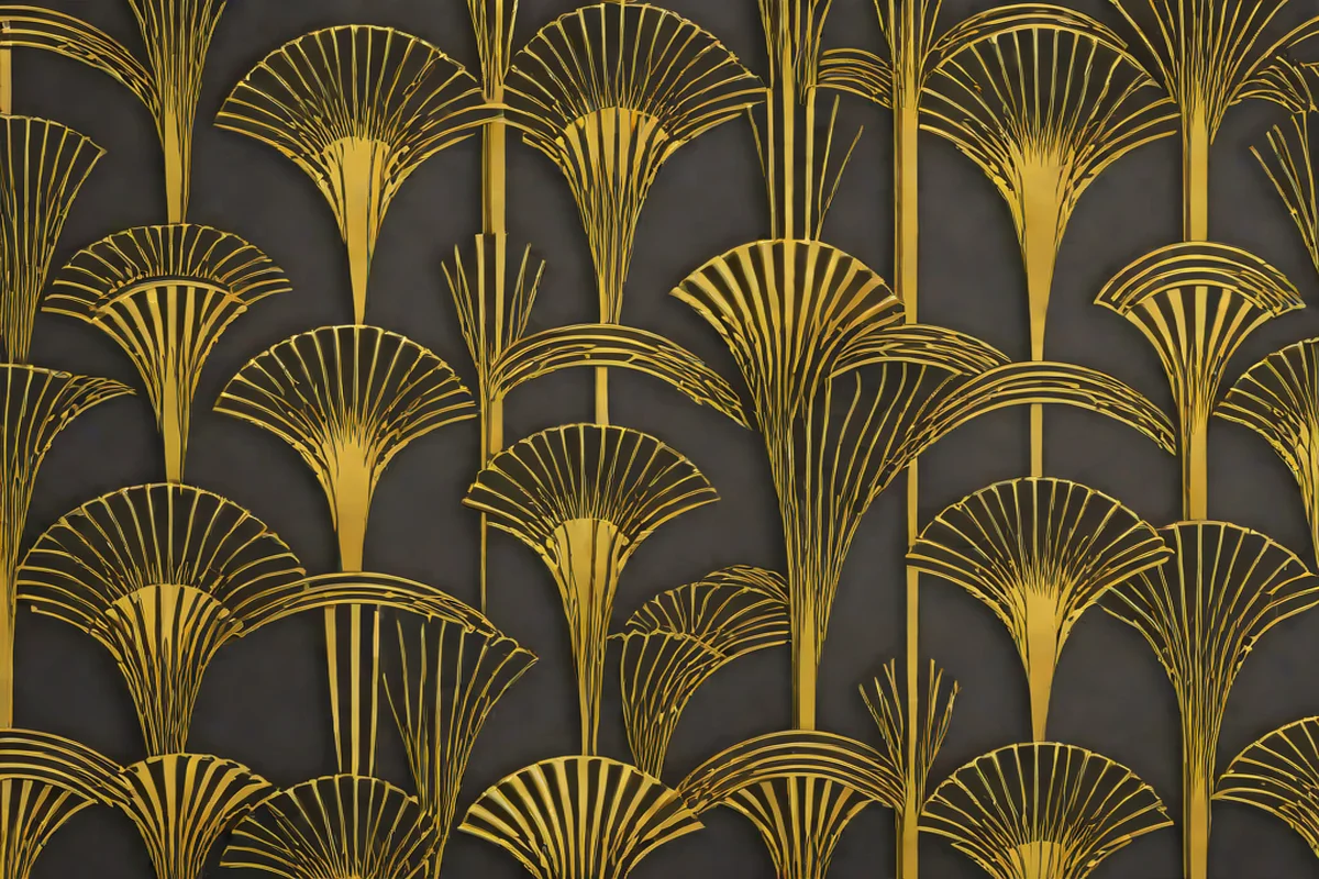 The Graphic Soul of High-Contrast Art Deco Vectors - Wallpaper Ideas for Powder Rooms