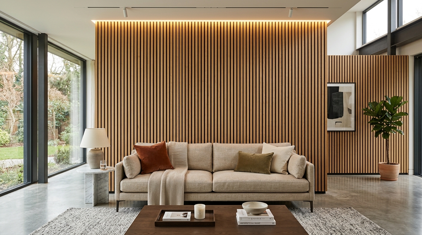 Add Architectural Warmth With Wood Slat Wall Panels