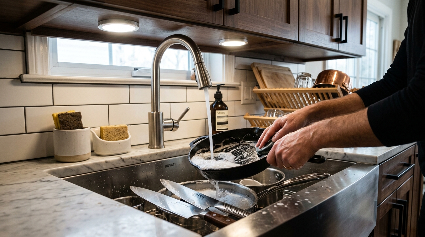 Add Low-Voltage Puck Lights Inside Deep Pantry Shelves