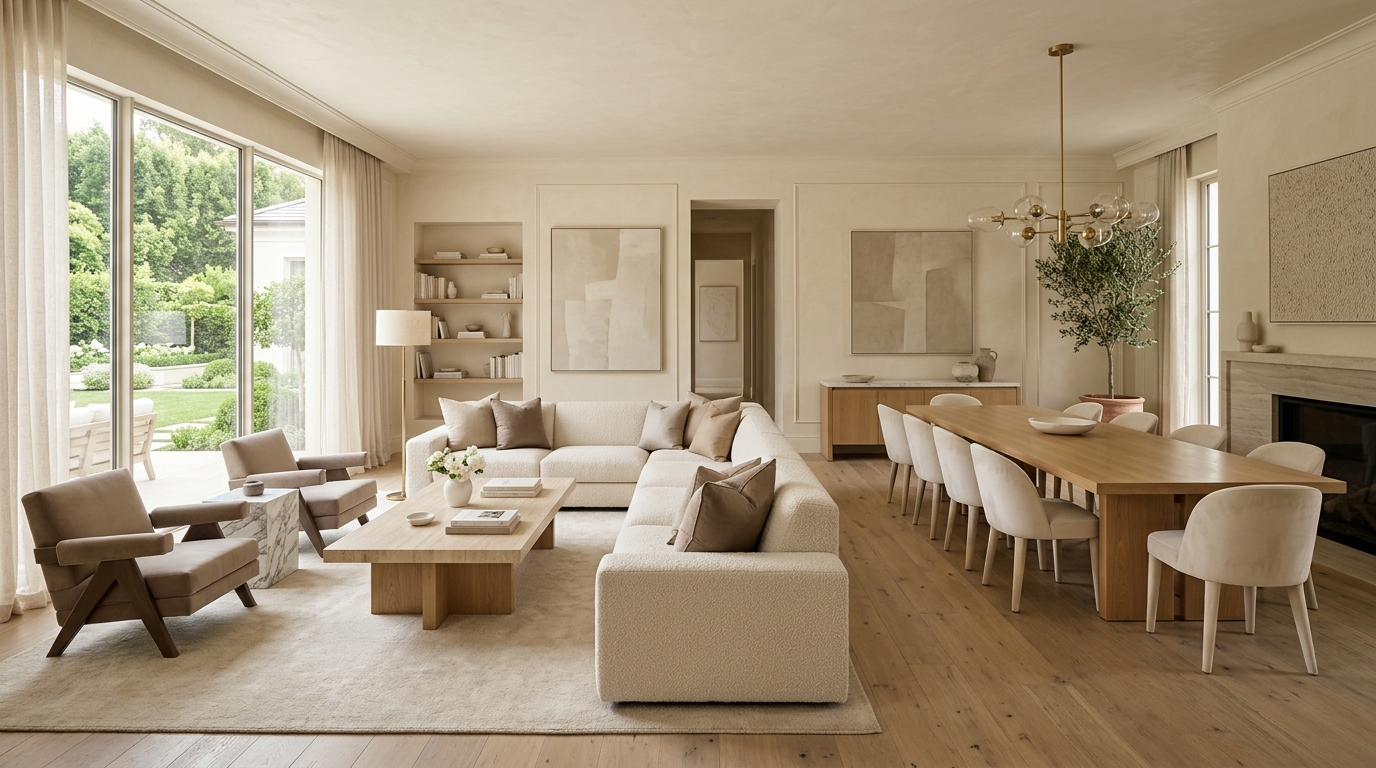 Adopt a Monochrome Palette to Blend the Two Zones