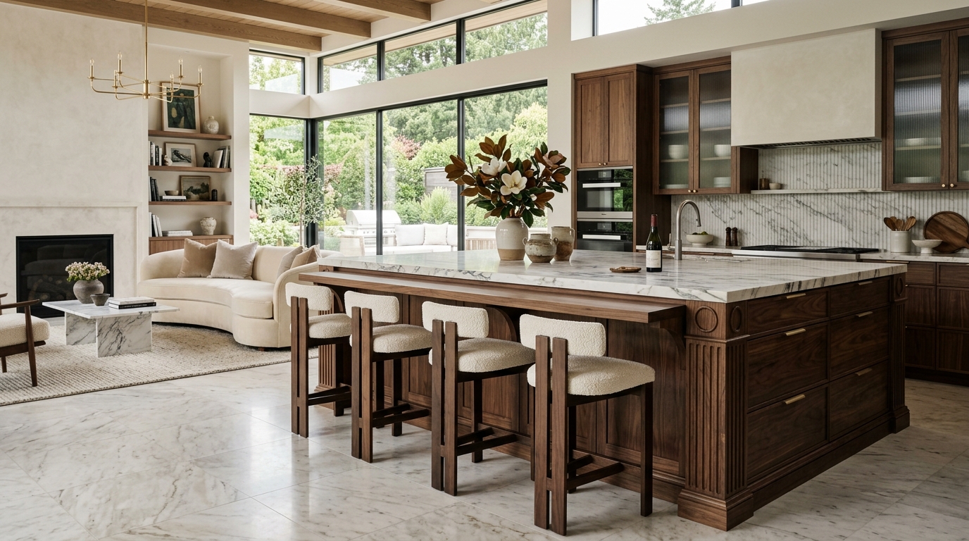 Anchor the Transition Zone With a Multifunctional Kitchen Island