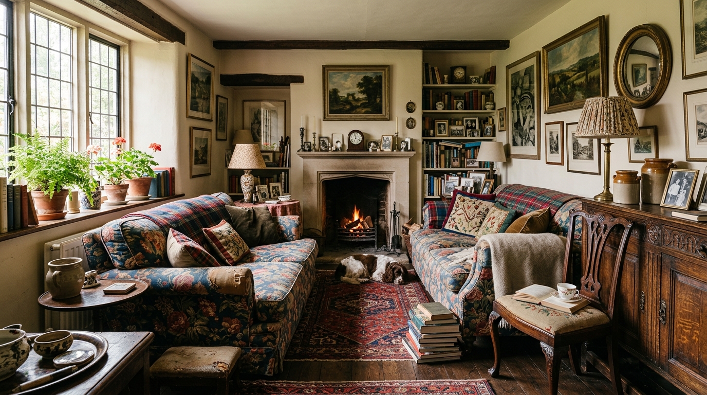 Authentic English Countryside Living Room Styles