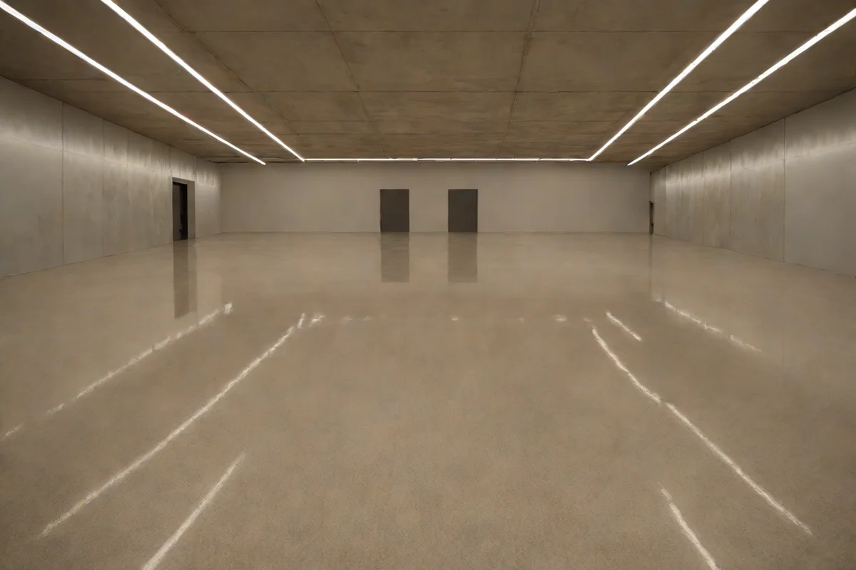 Symmetrical Axial Polished Concrete Overlays - Best Flooring Options for a Durable Workspace