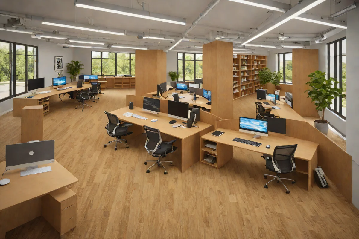Dense Acoustic Natural Cork Planks - Best Flooring Options for a Durable Workspace