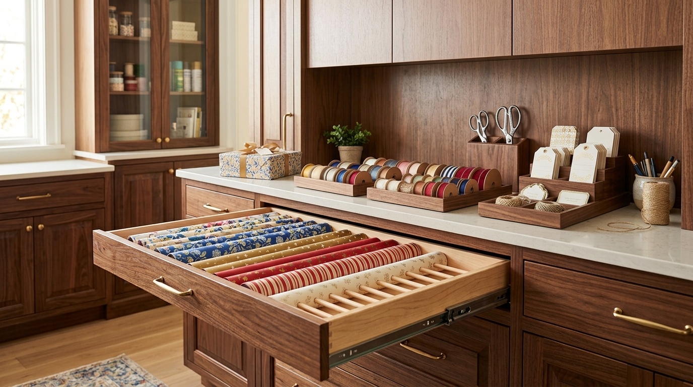 Built-In Gift Wrapping Stations