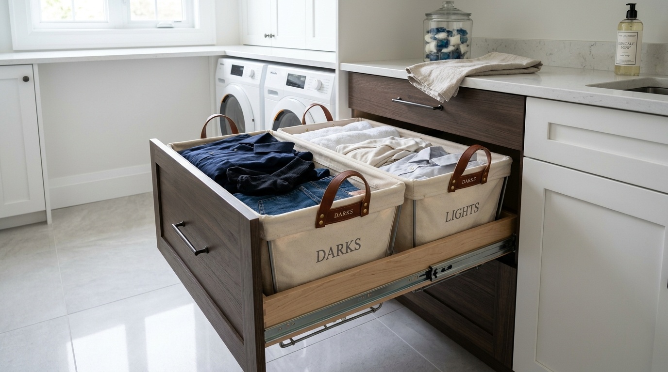 Built-In Sorting Hampers