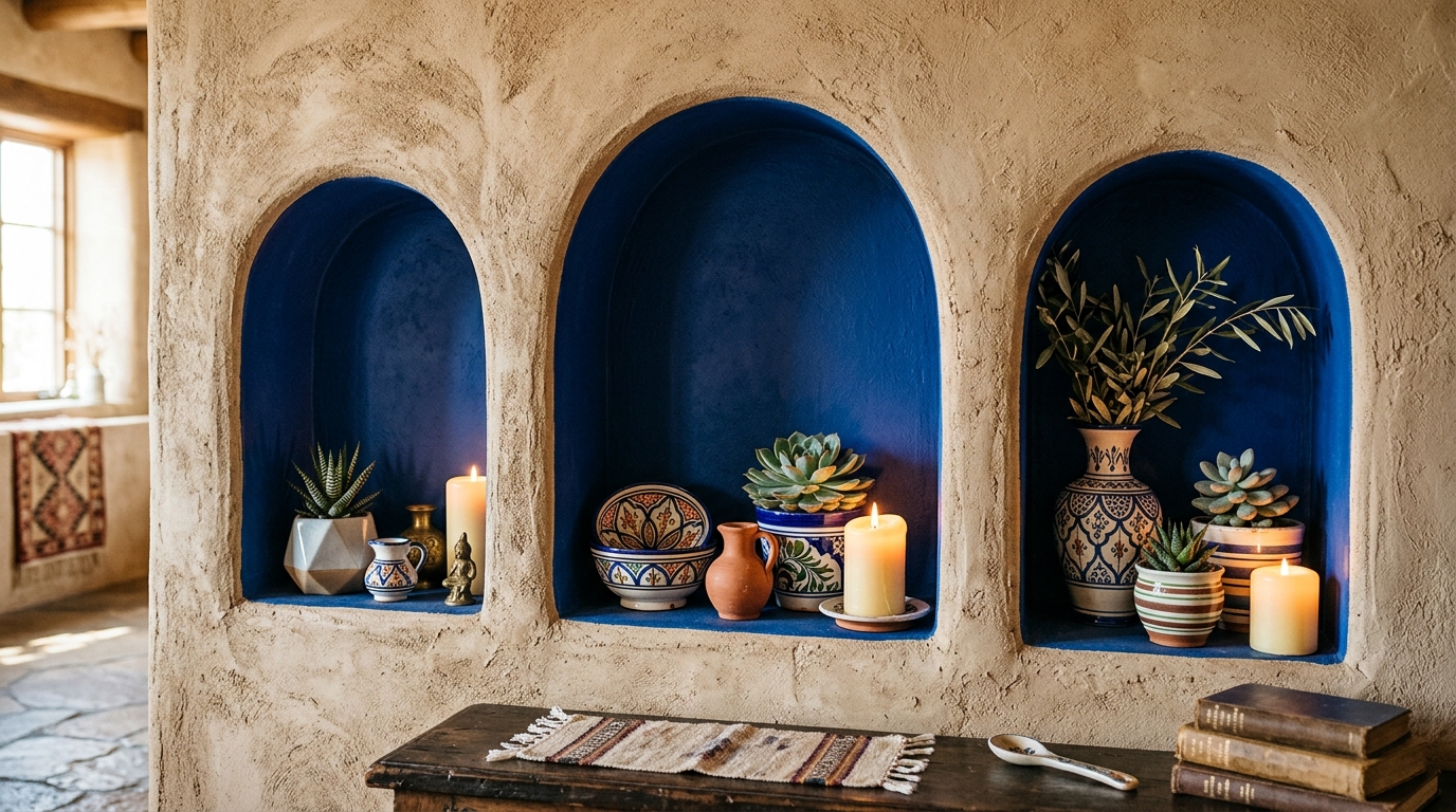 Built-In Wall Niche Shelving
