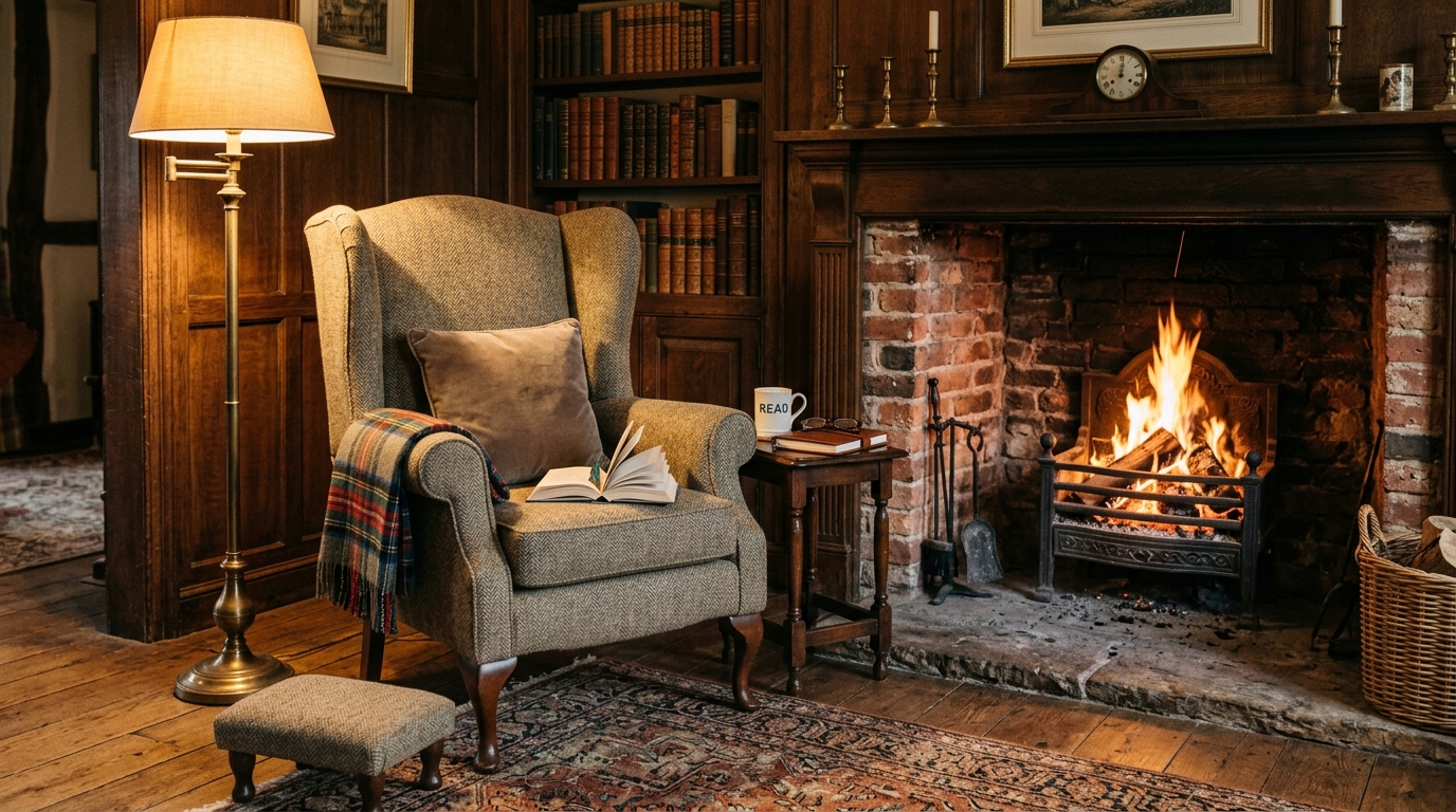 Classic Wingback Reading Chairs