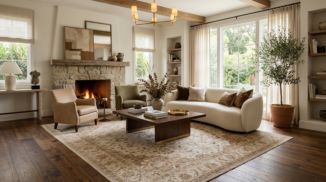 Coordinate Rug Undertones With Existing Wood Flooring