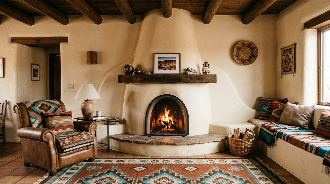 Cozy Adobe Fireplace Designs