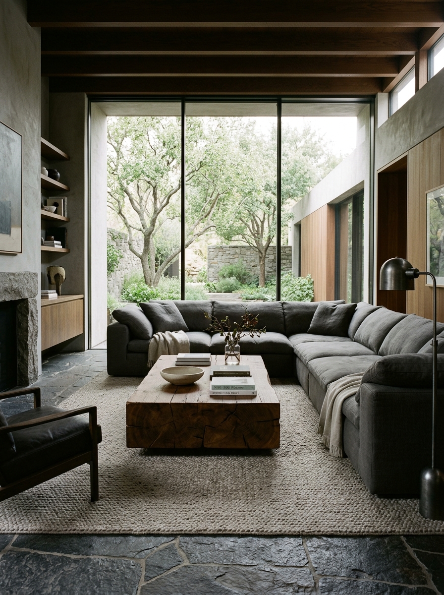 Create Visual Gravity with Low, Solid Furniture