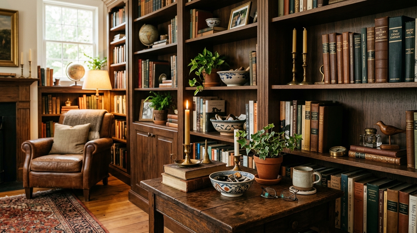 Curated Clutter Shelving Displays