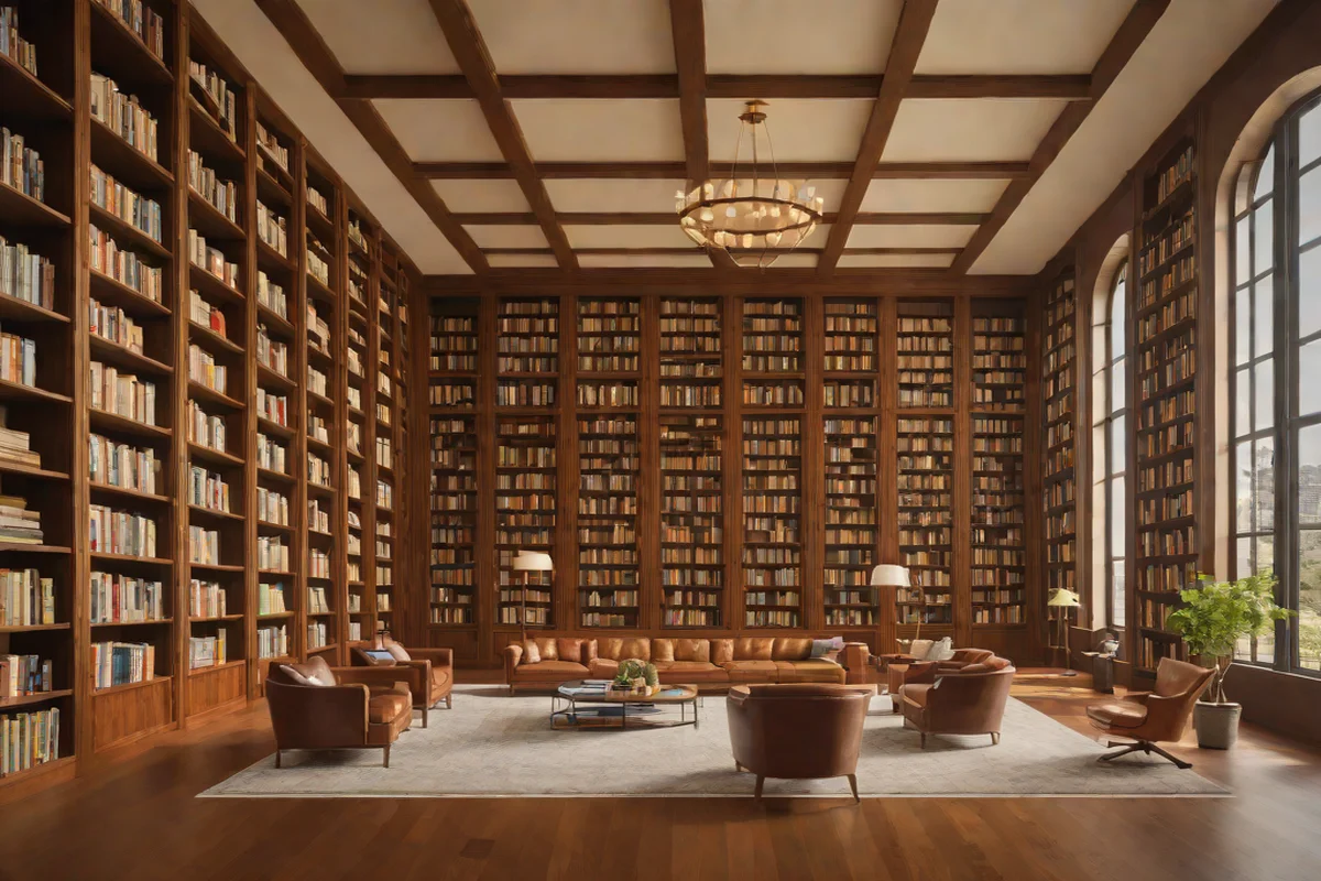 Monolithic Floor-to-Ceiling Mahogany Bookcase Walls Monolithic Floor-to-Ceiling Mahogany Bookcase Walls - Dark Academia Interior Design