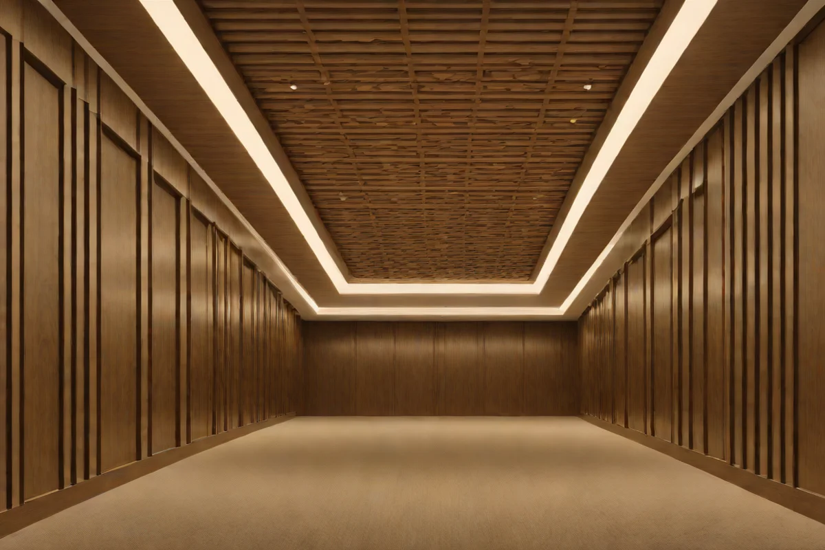Symmetrical Vertical Stacked Walnut Wainscoting Symmetrical Vertical Stacked Walnut Wainscoting - Dark Academia Interior Design